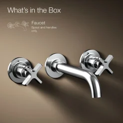 Wall-mount bathroom sink faucet trim, 1.2 gpm