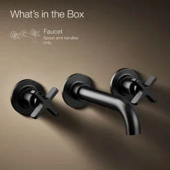Wall-mount bathroom sink faucet trim, 1.2 gpm