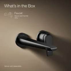 Wall-mount bathroom sink faucet, 1.2 gpm