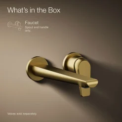 Wall-mount bathroom sink faucet, 1.2 gpm