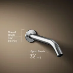 Wall-mount bath spout