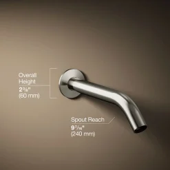 Wall-mount bath spout