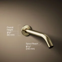 Wall-mount bath spout