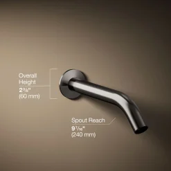 Wall-mount bath spout