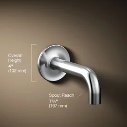 Wall-mount bath spout