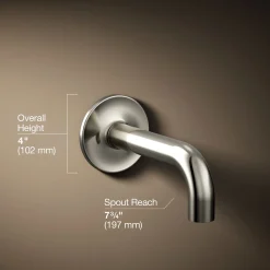 Wall-mount bath spout