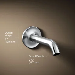 Wall-mount bath spout