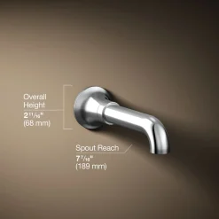 Wall-mount bath spout