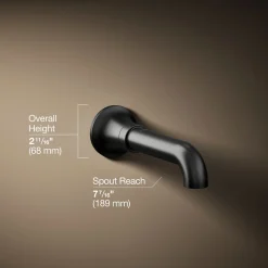 Wall-mount bath spout