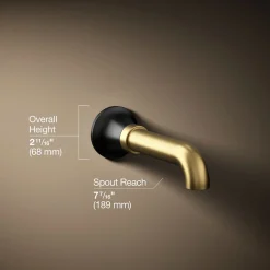 Wall-mount bath spout