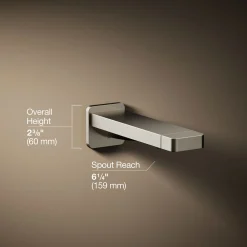 Wall-mount bath spout