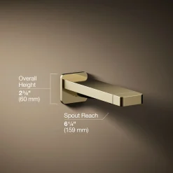Wall-mount bath spout