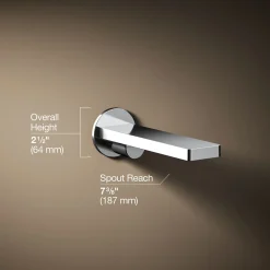 Wall-mount bath spout