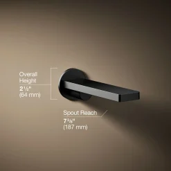 Wall-mount bath spout