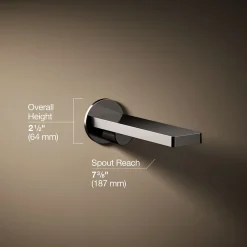 Wall-mount bath spout