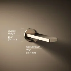 Wall-mount bath spout