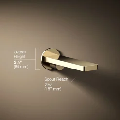 Wall-mount bath spout