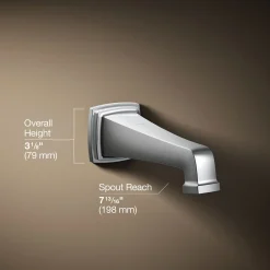 Wall-mount bath spout
