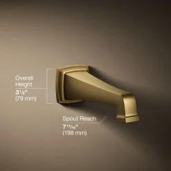 Wall-mount bath spout