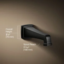 Wall-mount bath spout