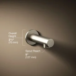 Wall-mount bath spout