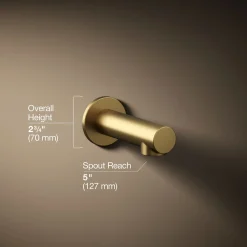 Wall-mount bath spout