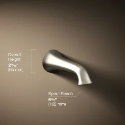 Wall-mount bath spout