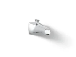 Wall-mount bath spout with Deco design and diverter