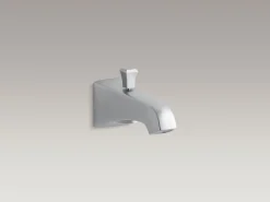 Wall-mount bath spout with Deco design and diverter