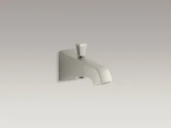 Wall-mount bath spout with Deco design and diverter