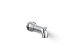 Wall-mount bath spout with diverter