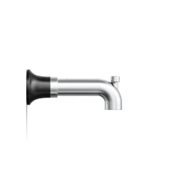 Wall-mount bath spout with diverter