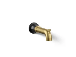 Wall-mount bath spout with diverter