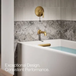 Wall-mount bath spout with diverter