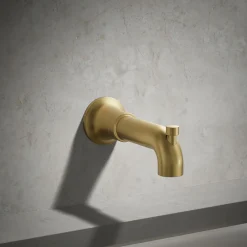 Wall-mount bath spout with diverter