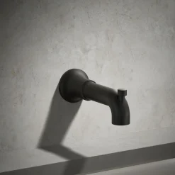 Wall-mount bath spout with diverter