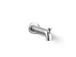 Wall-mount bath spout with diverter