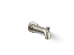 Wall-mount bath spout with diverter