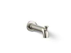 Wall-mount bath spout with diverter