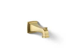 Wall-mount bath spout with diverter
