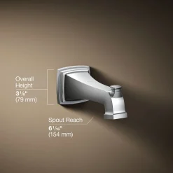 Wall-mount bath spout with diverter