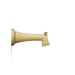 Wall-mount bath spout with diverter