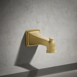 Wall-mount bath spout with diverter