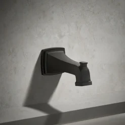 Wall-mount bath spout with diverter