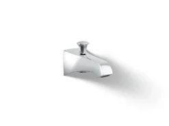 Wall-mount bath spout with diverter