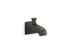 Wall-mount bath spout with diverter