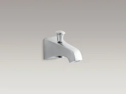 Wall-mount bath spout with diverter