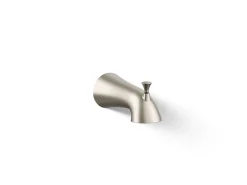 Wall-mount bath spout with diverter