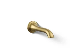Wall-mount bath spout with flare design