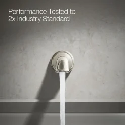 Wall-mount bath spout with flare design